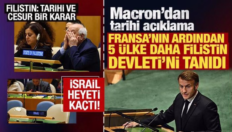 Son Dakika… Macron BM’de duyurdu: Filistin devletini tanıyoruz!