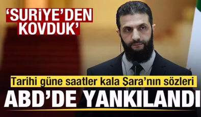 Tarihi güne saatle kala Şara’nın çıkışı ABD’de yankılandı! ‘Suriye’den kovduk’