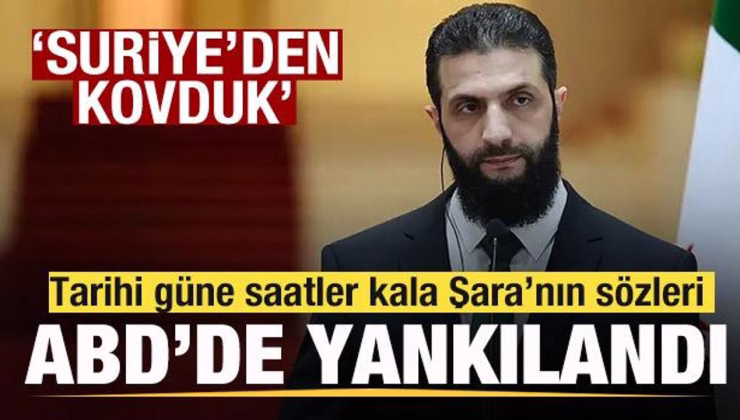 Tarihi güne saatle kala Şara’nın çıkışı ABD’de yankılandı! ‘Suriye’den kovduk’