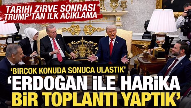 Tarihi zirve sonrası Trump’tan açıklama: ‘Erdoğan ile harika bir toplantı yaptık’