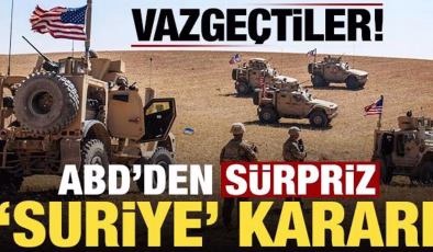 ABD’den sürpriz Suriye kararı! Vazgeçtiler…