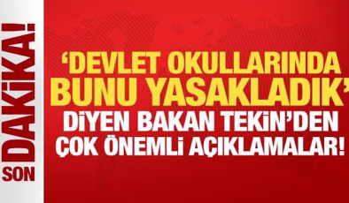 Bakan Tekin’den Başkent Kulisi’nde önemli açıklamalar