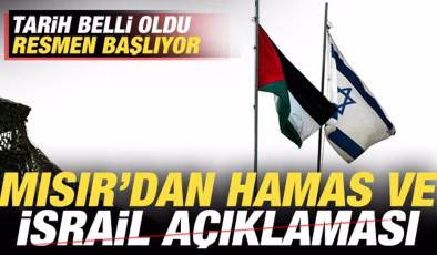 Mısır’dan son dakika İsrail ve Hamas açıklaması! Tarih verdiler! Resmen başlıyor