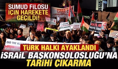 Türk halkı ayaklandı! İsrail Başkonsolosluğuna çıkarma! Sumud Filosu için harekete geçildi